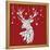 White Deer and Hanging Stars-Fab Funky-Framed Stretched Canvas