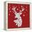 White Deer and Hanging Stars-Fab Funky-Framed Stretched Canvas