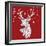 White Deer and Hanging Stars-Fab Funky-Framed Art Print