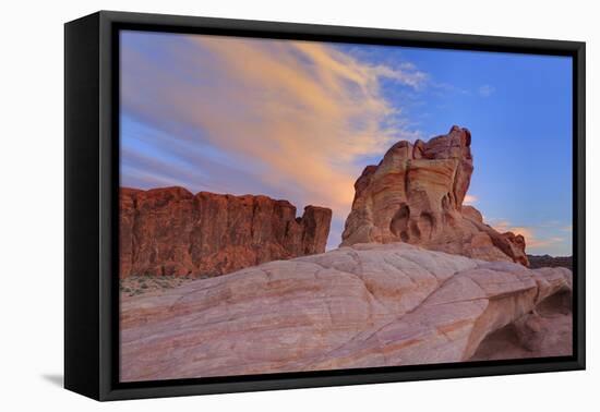 White Dome Road, Valley of Fire State Park, Overton, Nevada, United States of America, North Americ-Richard Cummins-Framed Premier Image Canvas