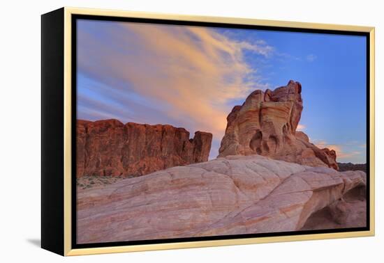 White Dome Road, Valley of Fire State Park, Overton, Nevada, United States of America, North Americ-Richard Cummins-Framed Premier Image Canvas