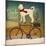 White Doodle on Bike Christmas-Ryan Fowler-Mounted Art Print