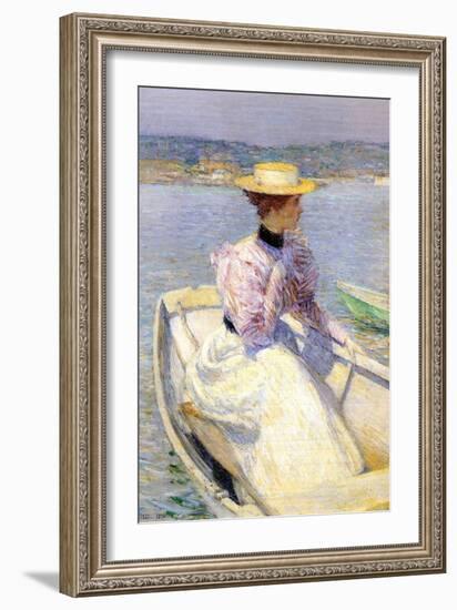 White Dory-Childe Hassam-Framed Art Print