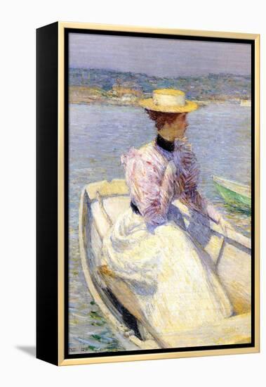 White Dory-Childe Hassam-Framed Stretched Canvas