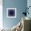 White Dots on Blue Background. Abstract Radial Gradient, Circle Halftone Dots, White Dotwork Engrav-Rainbow Nima-Framed Premium Giclee Print displayed on a wall