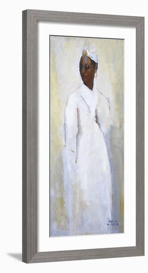 White Dress Black Girl-Boscoe Holder-Framed Premium Giclee Print