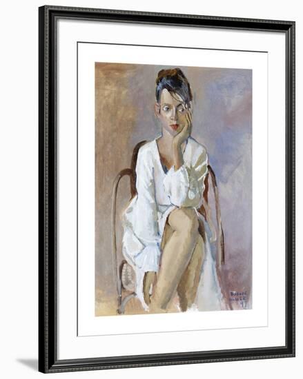 White Dress, seated-Boscoe Holder-Framed Premium Giclee Print