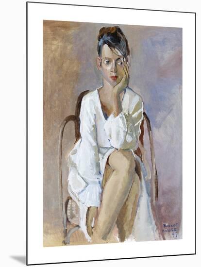 White Dress, seated-Boscoe Holder-Mounted Premium Giclee Print