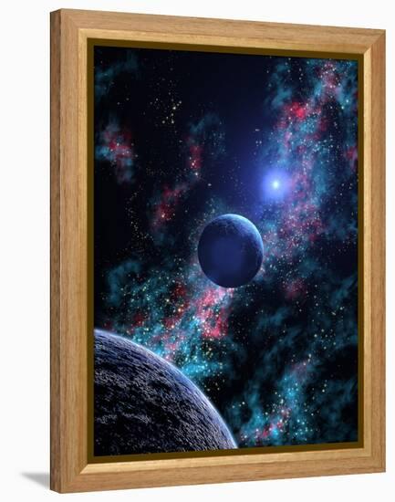 White Dwarf Planets-Julian Baum-Framed Premier Image Canvas