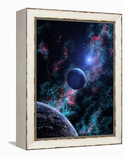 White Dwarf Planets-Julian Baum-Framed Premier Image Canvas