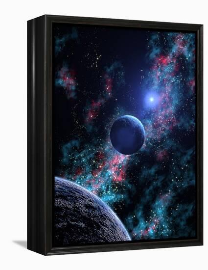 White Dwarf Planets-Julian Baum-Framed Premier Image Canvas