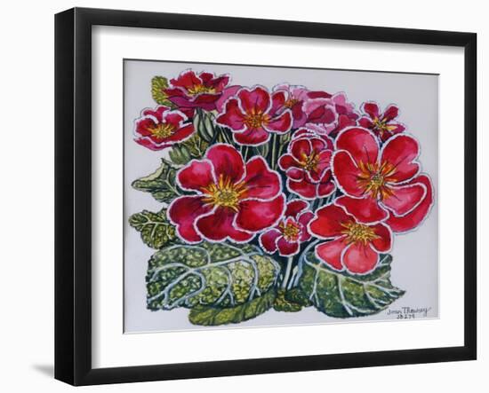 White Edged Primroses 2012-Joan Thewsey-Framed Giclee Print