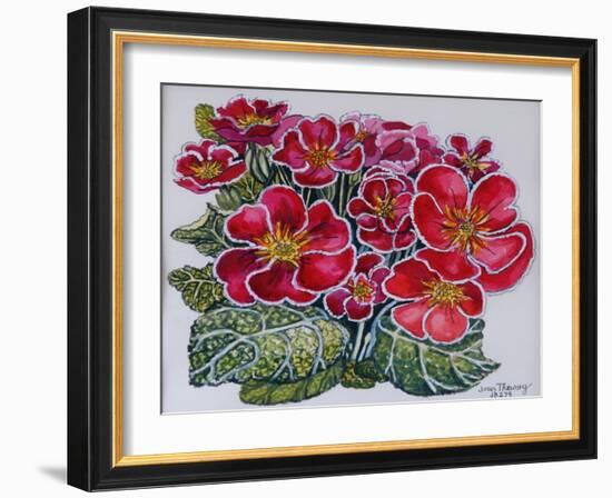 White Edged Primroses 2012-Joan Thewsey-Framed Giclee Print