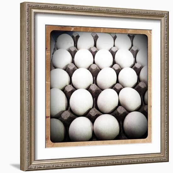 White Eggs in a Carton-pablo guzman-Framed Photographic Print