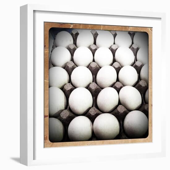 White Eggs in a Carton-pablo guzman-Framed Photographic Print