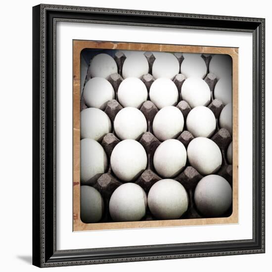 White Eggs in a Carton-pablo guzman-Framed Photographic Print