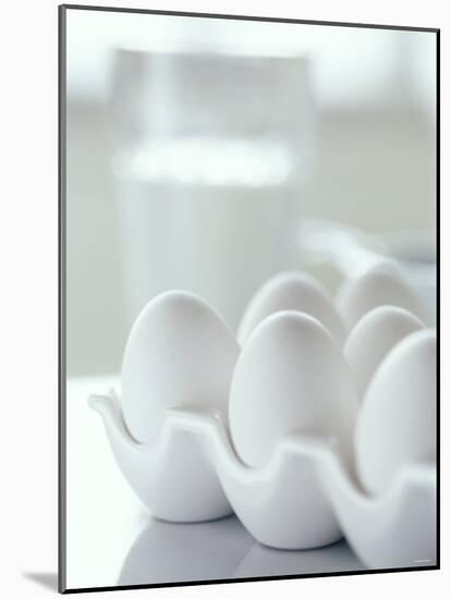White Eggs in an Egg Holder-Alena Hrbkova-Mounted Photographic Print