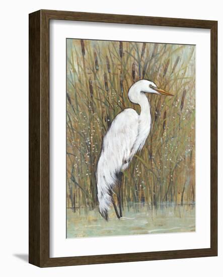 White Egret II-Tim OToole-Framed Art Print