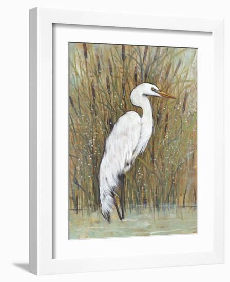 White Egret II-Tim OToole-Framed Art Print