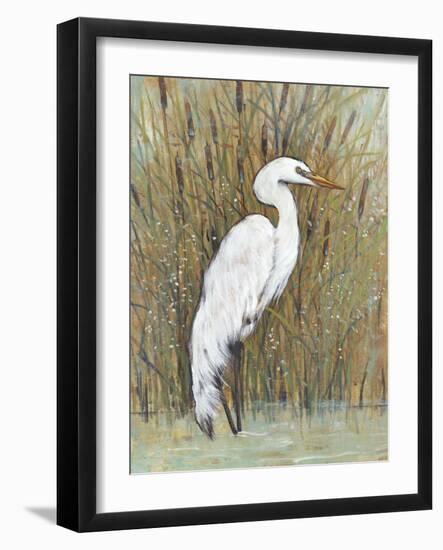 White Egret II-Tim OToole-Framed Art Print