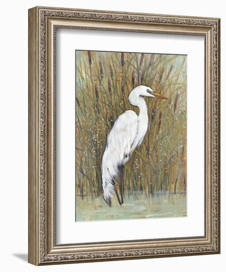 White Egret II-Tim OToole-Framed Art Print