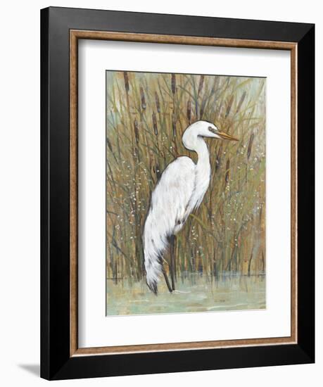 White Egret II-Tim OToole-Framed Art Print