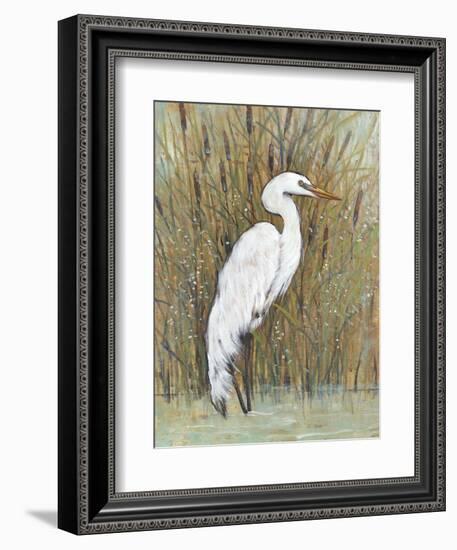 White Egret II-Tim OToole-Framed Art Print