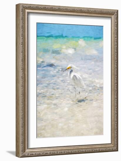 White Egret - In the Style of Oil Painting-Philippe Hugonnard-Framed Giclee Print