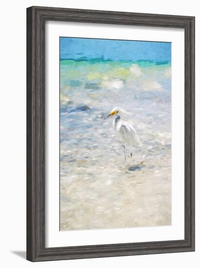 White Egret - In the Style of Oil Painting-Philippe Hugonnard-Framed Giclee Print