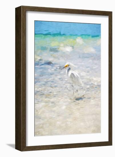 White Egret - In the Style of Oil Painting-Philippe Hugonnard-Framed Giclee Print