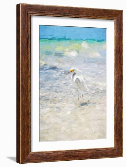 White Egret - In the Style of Oil Painting-Philippe Hugonnard-Framed Giclee Print