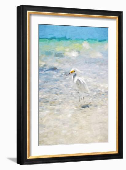 White Egret - In the Style of Oil Painting-Philippe Hugonnard-Framed Giclee Print