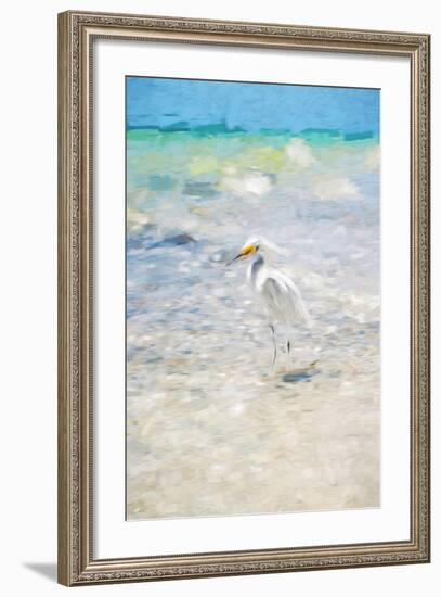 White Egret - In the Style of Oil Painting-Philippe Hugonnard-Framed Giclee Print