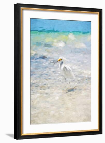 White Egret - In the Style of Oil Painting-Philippe Hugonnard-Framed Giclee Print