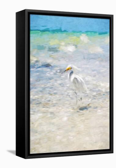 White Egret - In the Style of Oil Painting-Philippe Hugonnard-Framed Premier Image Canvas