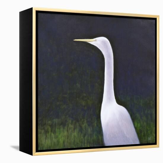 White Egret-Lincoln Seligman-Framed Premier Image Canvas