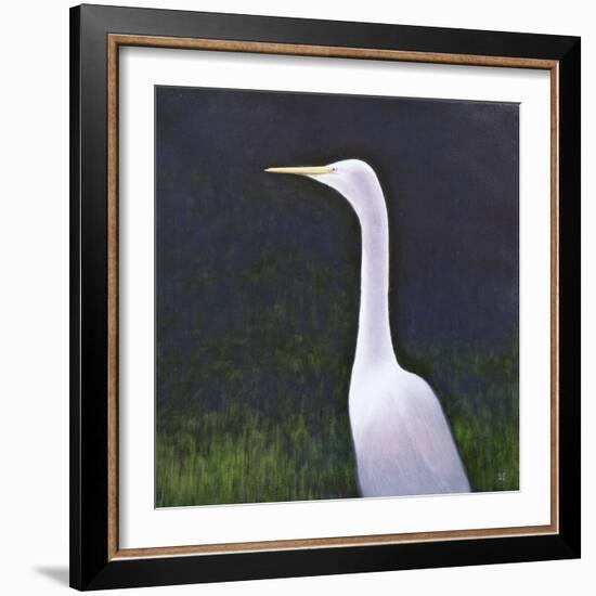 White Egret-Lincoln Seligman-Framed Giclee Print