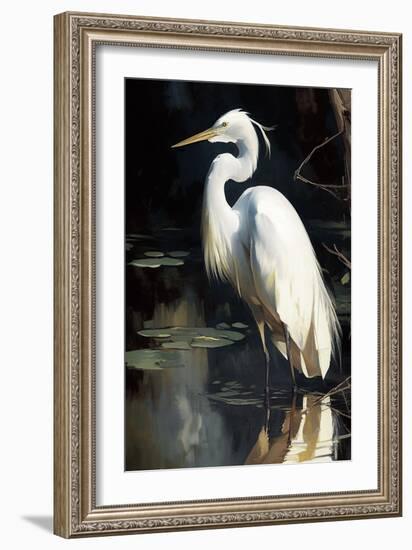 White Egret-Vivienne Dupont-Framed Art Print