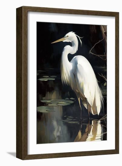 White Egret-Vivienne Dupont-Framed Art Print