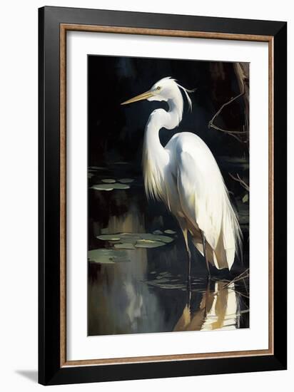 White Egret-Vivienne Dupont-Framed Art Print