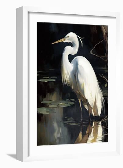 White Egret-Vivienne Dupont-Framed Art Print