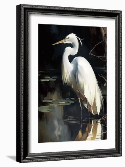 White Egret-Vivienne Dupont-Framed Art Print