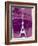 White Eiffel Tower Paris in Rosy-Victoria Hues-Framed Giclee Print