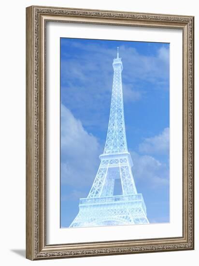 White Eiffel Tower-Cora Niele-Framed Giclee Print