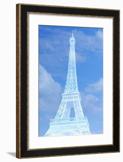 White Eiffel Tower-Cora Niele-Framed Giclee Print