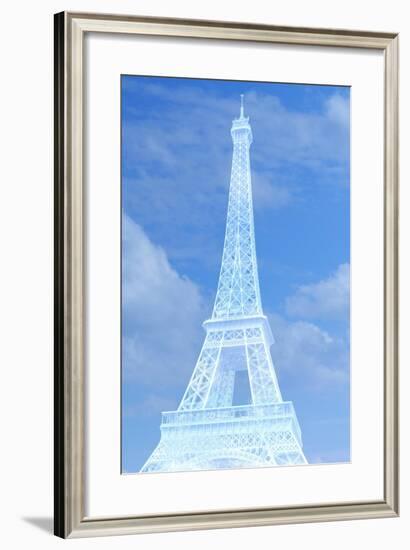 White Eiffel Tower-Cora Niele-Framed Giclee Print