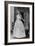 White Evening Dress by Dior, February 1958-null-Framed Photo