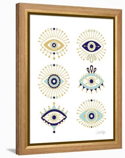 White Evil Eyes-Cat Coquillette-Framed Premier Image Canvas