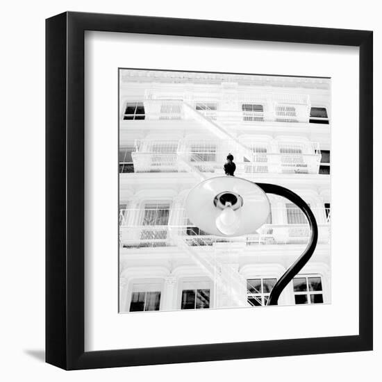 White Facade (B&W)-Erin Clark-Framed Art Print