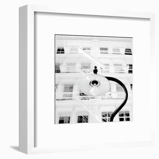 White Facade (B&W)-Erin Clark-Framed Art Print